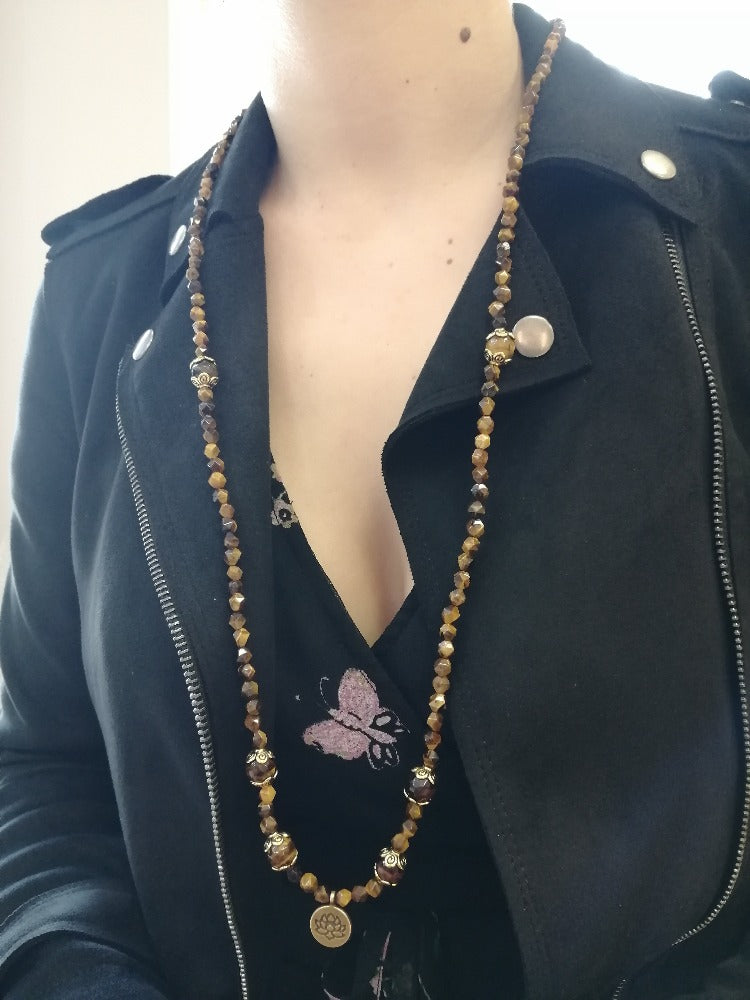 ozanao - sautoir oeil de tigre