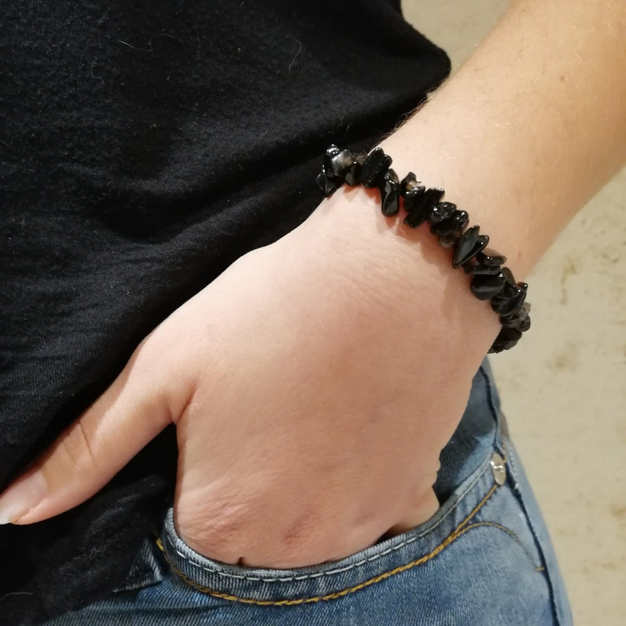 ozanao - bracelet baroque onyx noir