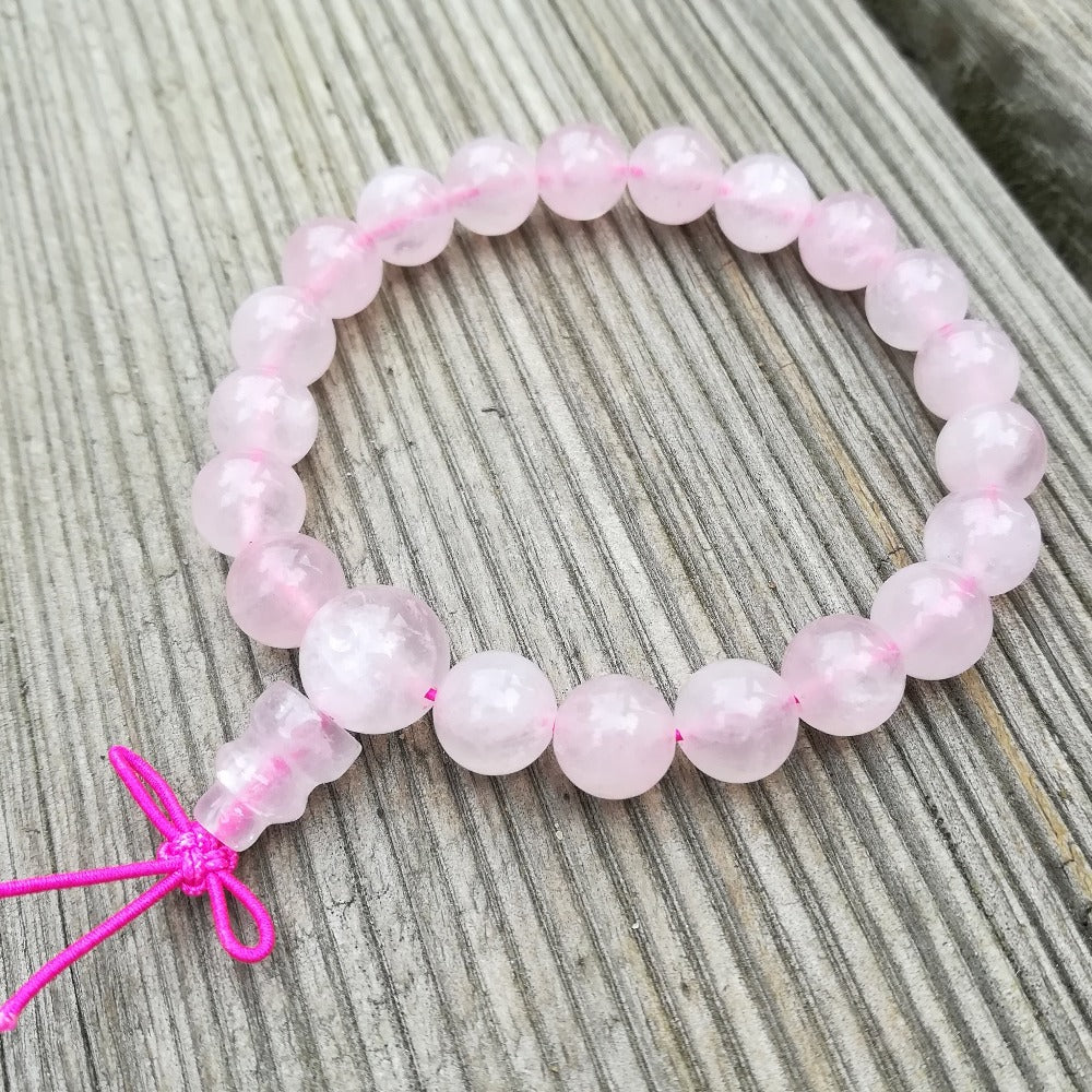 ozanao - bracelets mala quartz rose