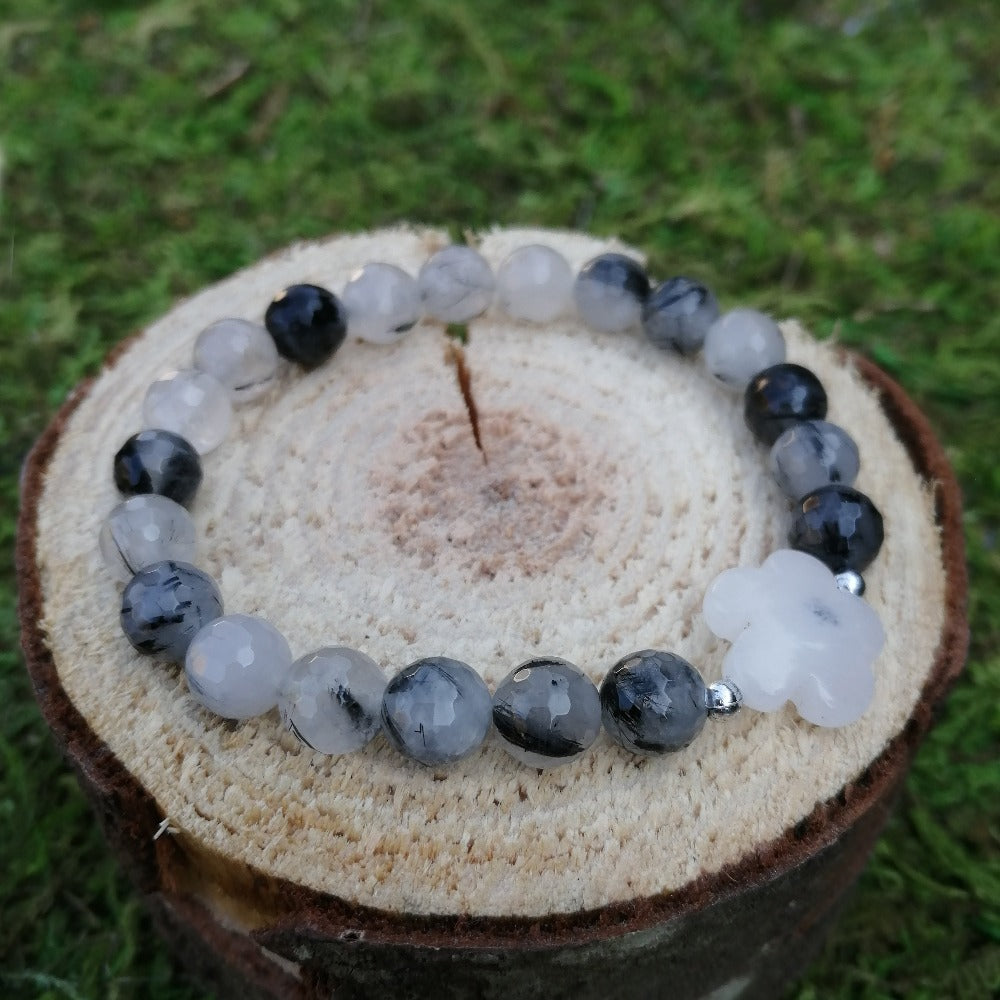 ozanao - bracelet quartz à tourmaline