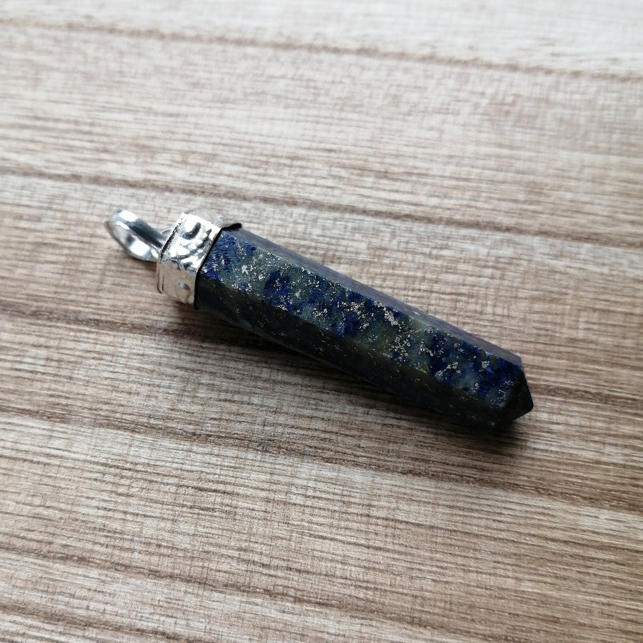 pendentif pointe lapis lazuli - ozanao