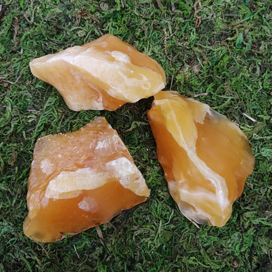 ozanao - pierre brute calcite orange